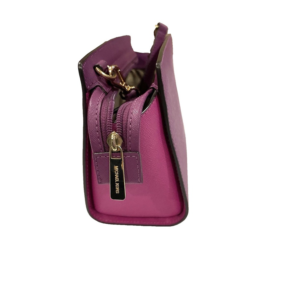 michael kors handbag crossbody used purple leather - Picture 2 of 8
